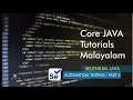 Java Tutorial For Beginners Malayalam Selenium Automation Testing Tutorial Core Java Programming