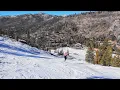 Solo ski run China Peak from top straight down a few steep sections and drop off to the base lodge