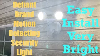 DIY How to Install DEFIANT Brand Bright Outdoor Motion Detector Security LED Lights Defiant LED