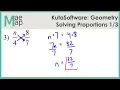 KutaSoftware Geometry - Solving Proportions Part 1