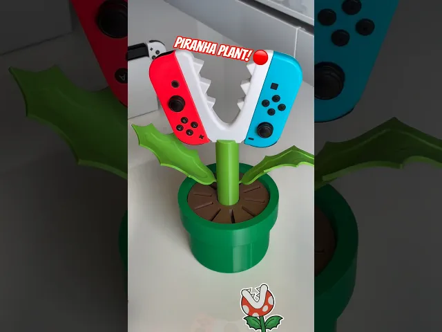 Piranha Plant JoyCon Grip | Cartridge Holder  video thumbnail