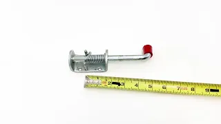 Metal Lock Barrel Bolt Spring Loaded Latch 6 5 Inches Long w Grip Heavy Duty