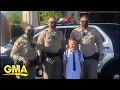 Police escort son of late officer on first day of school l GMA