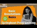 Springboot - Annotation Basics Overview