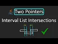LeetCode - 986 Interval List Intersections Two Pointers Technique Java
