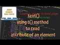 jQuery Tutorials - using text method to read text content from an html element