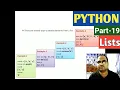 PYTHON Part-19 Lists