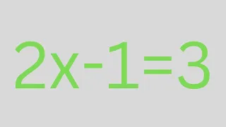 Solving A Simple Linear Equation 