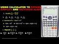 WASSCE TRICKS HOW TO USE THE CALCULATOR TO EXPAND SIMPLIFY AND EXPAND ALGEBRAIC EXPRESSION