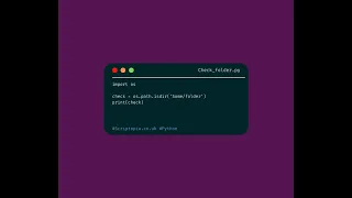 Python OS - Check if a directory exists