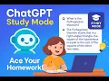 Using ChatGPT to Solve Homework Fast Using the new Study mode