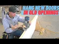 How to Hang a New Door in an OLD OPENING Whole House Interior Door Slab Replacement