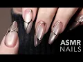 Light Luxury Cat-eye Nails ASMR Step-by-Step Nail Art Tutorial Relaxing Satisfying Ep 23