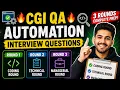 CGI QA Automation Interview Questions Answers Coding Technical Managerial Rounds
