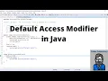 Java Tutorial 14 Part 2 Default Access Modifier in Java