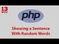 How to generate random sentence consisted of random words with PHP