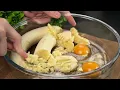 The best dessert that will surprise you. No flour. Bananas, eggs, and chocolate. In just 5 minutes,