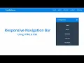 Responsive Navigation Menu Bar Using HTML CSS Easy Step-by-Step Tutorial