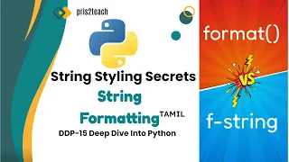 Python String Magic From old formatting to f string DDP-14 Tamil
