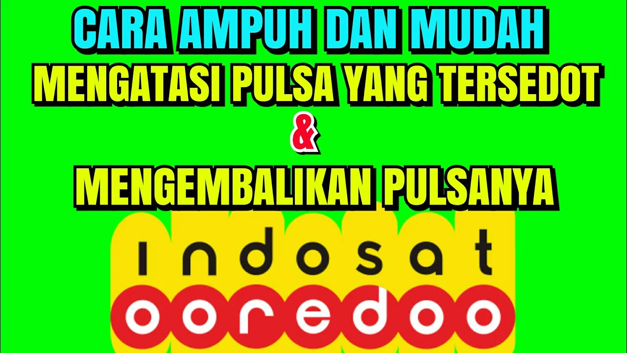 Cara mengatasi pulsa sering tersedot habis khusus indosat. 