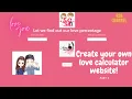 Love calculator part 2 create your love calculator website using html Bootstrap css java script
