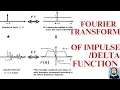 How to find a Fourier Transform of Dirac Delta Function Unit Impulse Function