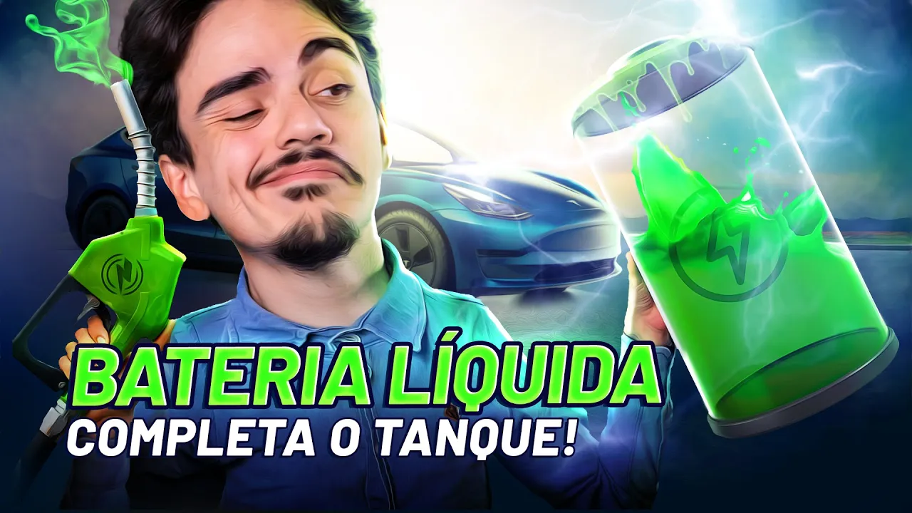 A BATERIA LÍQUIDA para CARRO ELÉTRICO existe? Funciona no CELULAR? Ela carrega IMEDIATAMENTE?
