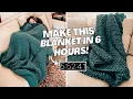 Crochet a Blanket in 6 HOURS Beginner friendly pattern CJ Design Blog