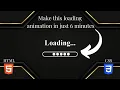 Website Loader Using Html and Css How to make Loading spinner Animation Html Css