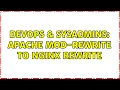DevOps SysAdmins apache mod-rewrite to nginx rewrite 2 Solutions
