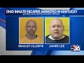 Ohio inmate who allegedly escaped jail arrested in Kentucky