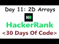 HackerRank 30 Days of Code c Day 11 2D Arrays 2020