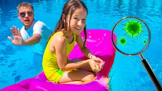 ناستيا و قواعد السلامة الصيفية للأطفال تجميع الفيديو للأطفال 