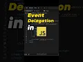 Event Delegation in JavaScript CodingClash