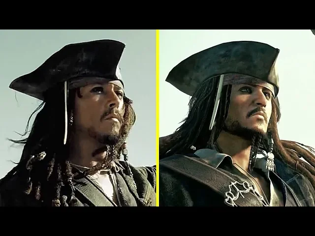 Kingdom Hearts 3 - Pirates of the Caribbean Game vs Movie Comparison
