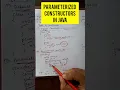 Parameterized Constructors in Java