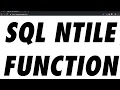 SQL NTILE Window Function