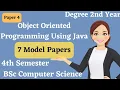 Degree 4th sem computer paper4 model papers object oriented programming using Java