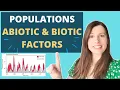 POPULATIONS Abiotic and Biotic factors A-level Biology Competition and predator-prey relationships