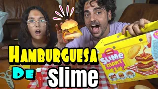 DIY Hacemos HAMBURGUESA DE SLIME - Comida con SLIME!!