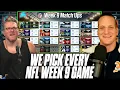 Pat McAfee AJ Hawk Pick EVERY Week 9 NFL Game