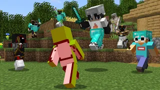 Minecraft Speedrunner VS 6 Hunters REMATCH (Hunters POV)