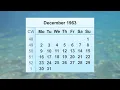 December 1963 Calendar