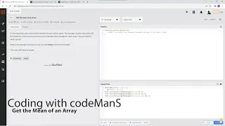 Codewars 8 kyu Get the Mean of an Array JavaScript