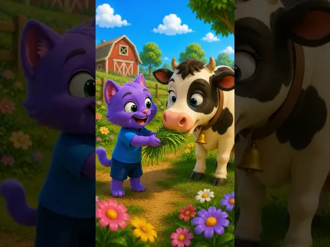 LOS ANIMALES DE LA GRANJA 🐔🐷🐮 Dibujos Animados #shorts #animation #dance #cat