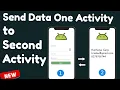 How to Send data from One to another Activity in App Android studio tutorial 2022