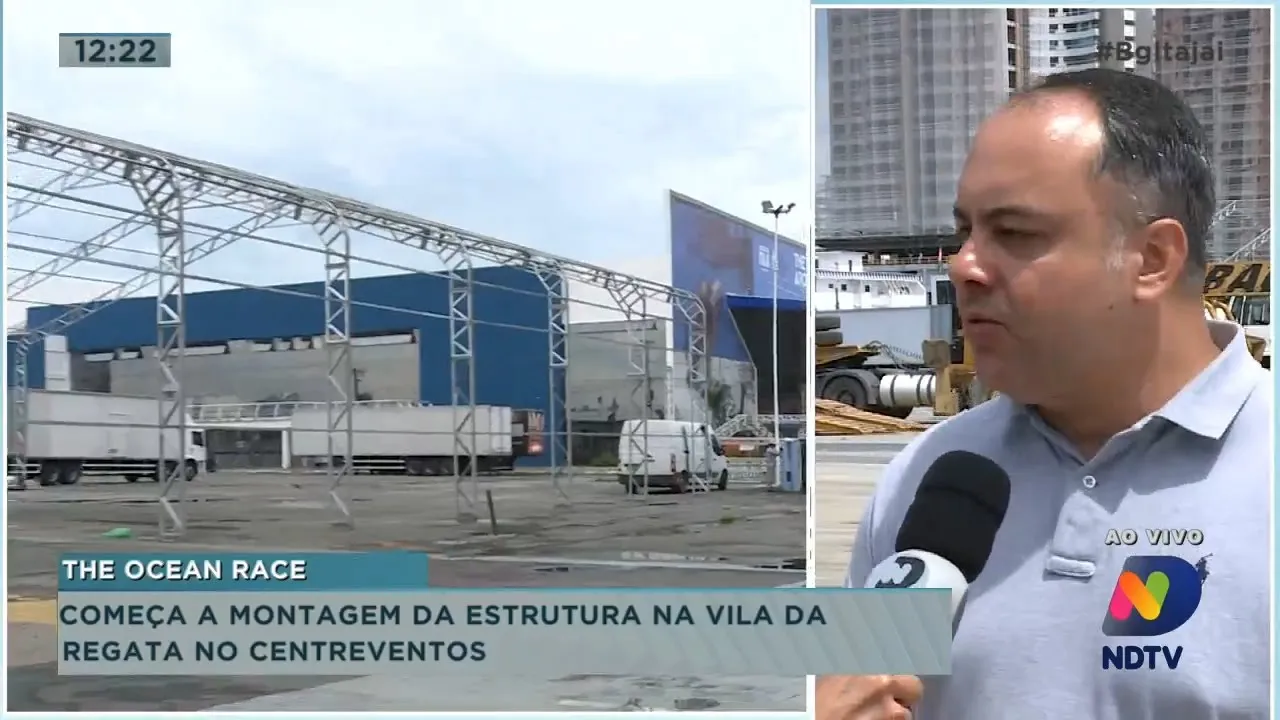 Vila da Regata recebe primeiras estruturas para receber The Ocean Race em Itajaí