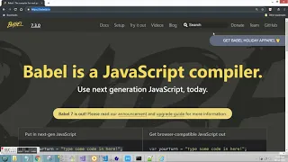 Babel Javascript Transpiler and React js