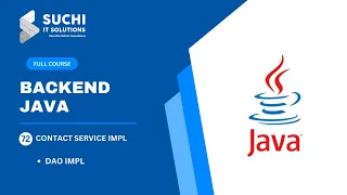 72 - Building a Contact Service Implementation in Java Backend Java Full Course suchiit