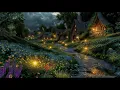 Lagu Hobbit Village Ambience🌙Night Time In The Shire, Nature Sounds,  Crickets, Frogs \u0026 White Noise